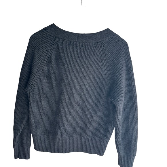 Old Navy Cardigan Black Knit Button‎ Front V Neck Long Sleeve Classic  XSP - Picture 2 of 9